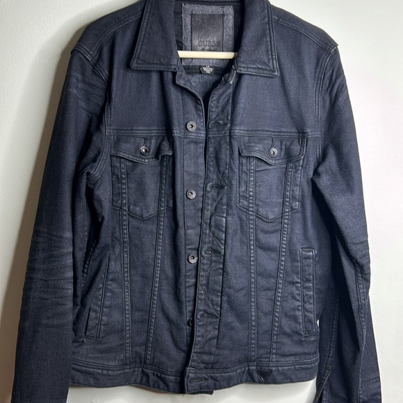 Mens Lined Guess Denim Jacket - Picture 3 of 10